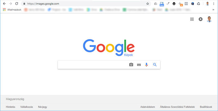 Google Képek kereső nyitólap