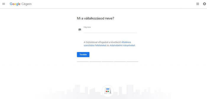 Google Cégem regisztráció első lépés