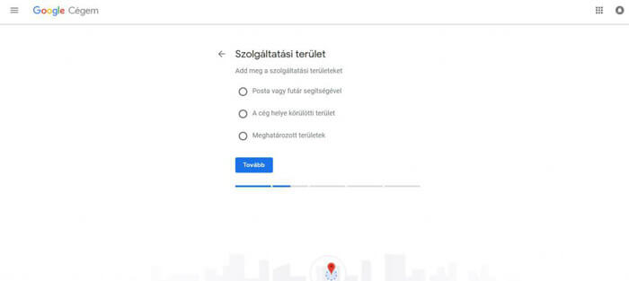 Harmadik lépés a Google Cégem regisztráció folyamatában