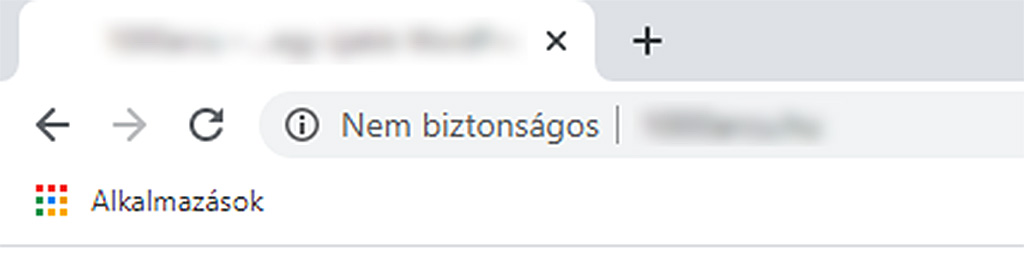 Nem biztonságos kapcsolat Google böngésző figyelmeztetés