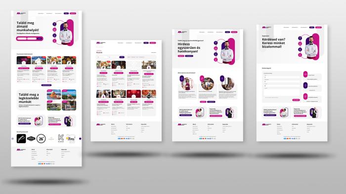 Weboldal nyitólap és aloldal terv