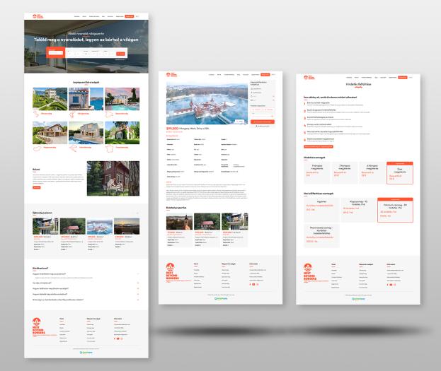 Ingatlanos weboldal layout-ok