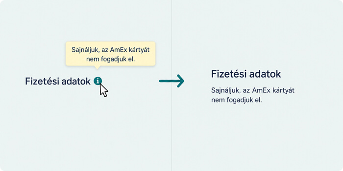 Ne rejtsd el a segítő szöveget az űrlapon