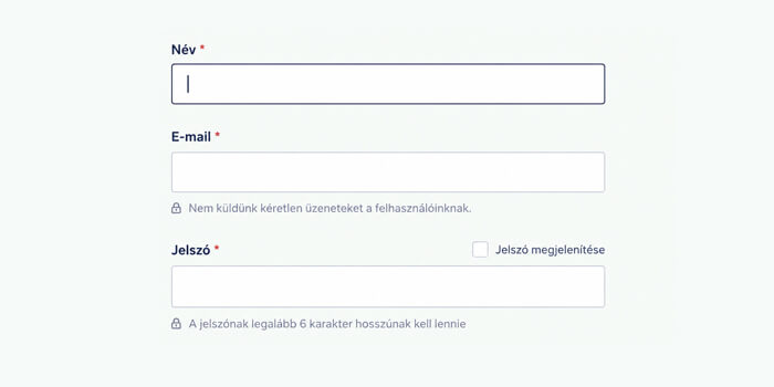 Tedd az űrlapon jól láthatóvá a fókuszállapotokat