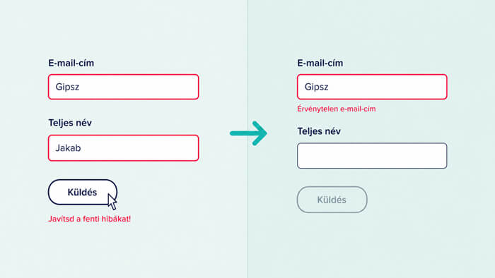 Részesítsd előnyben az inline validációt a webes űrlapokon