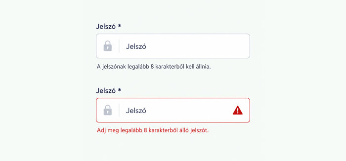 A hibaüzenetek segítsék a felhasználót a hiba kijavításában