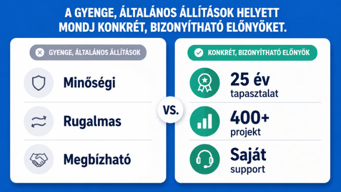 Előnyök és USP-k: miért éppen téged válasszon?